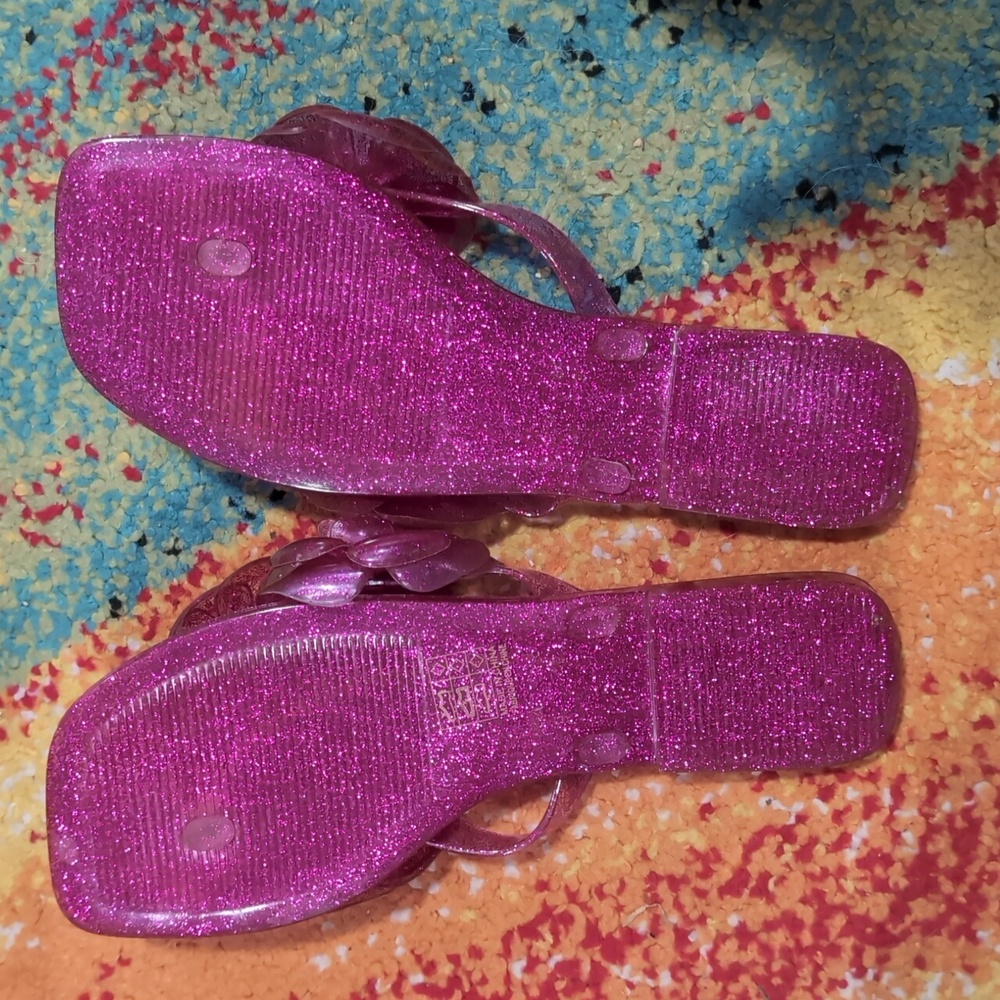 Jeffrey Campbell Pink Glitter Sandals - Picture 3 of 3